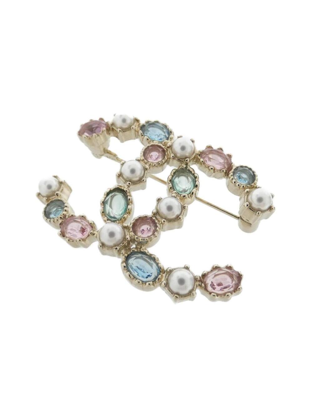Chanel Brooch Artificial Pearl Blue #299571C12B